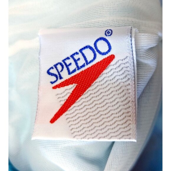 Vintage Speedo Blue Swim Shorts Trunks Swimsuit Mens All Over Print Size XXL NEW - Picture 4 of 6